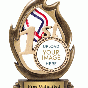 1st Place Flame Custom Insert Trophy