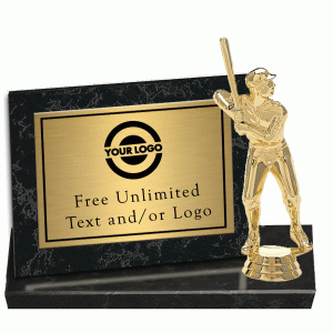 Black Marble Billboard Plaque With Topper Animated
