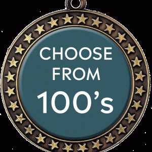 Gold Champion Star Insert Medal Animated