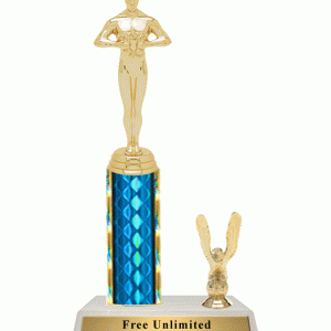 Single Column Trophy With Trim Aniamted