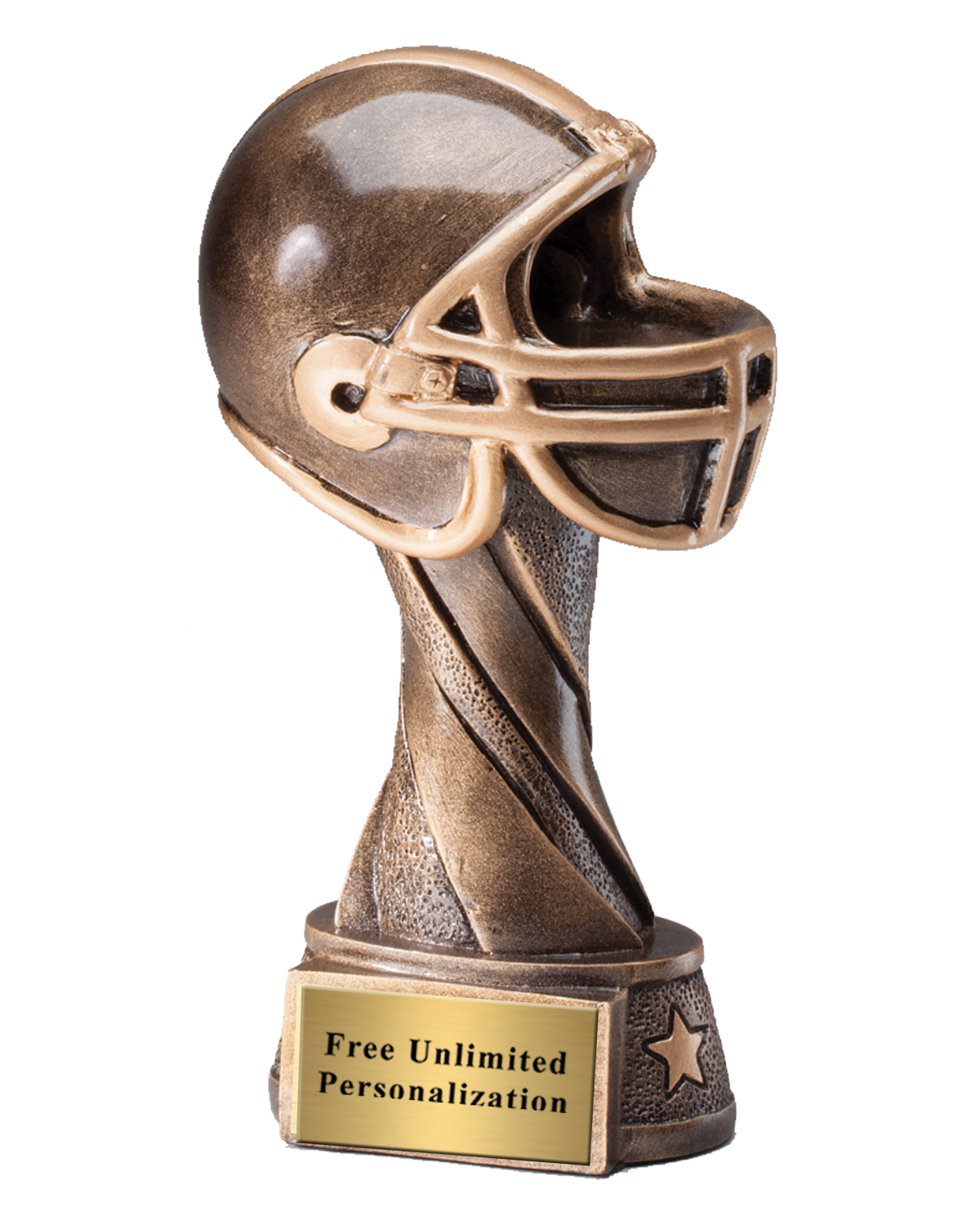 Football Helmet Spirals Trophy Medals Award