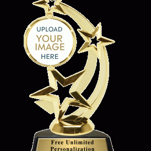 Gold Astro Spinner Custom Insert Trophy