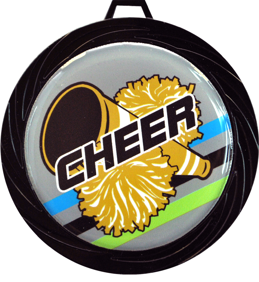 Black Lazer Cheer Medal - Medals Award