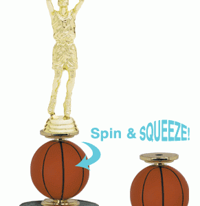 Sponge Spinner Riser Basketball Trophy