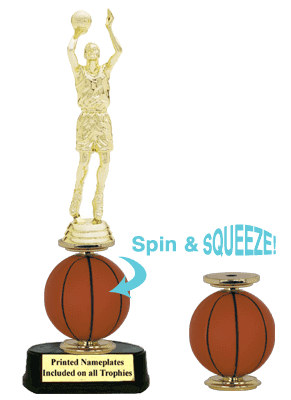 Sponge Spinner Riser Basketball Trophy - Medals Award SKU: SPN31-HSBK Medals Award 客製 - Medals Award Sponge Spinner Riser Basketball Trophy