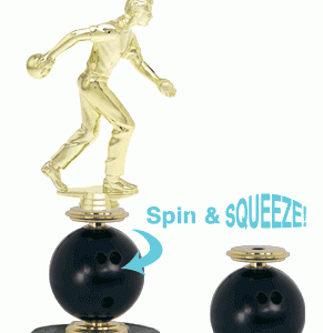 Sponge Spinner Riser Bowling Trophy