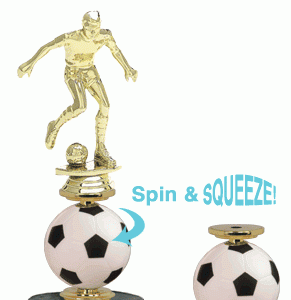 Sponge Spinner Riser Soccer Trophy