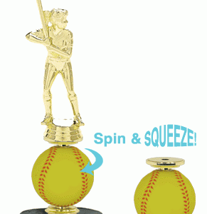 Sponge Spinner Riser Softball Trophy