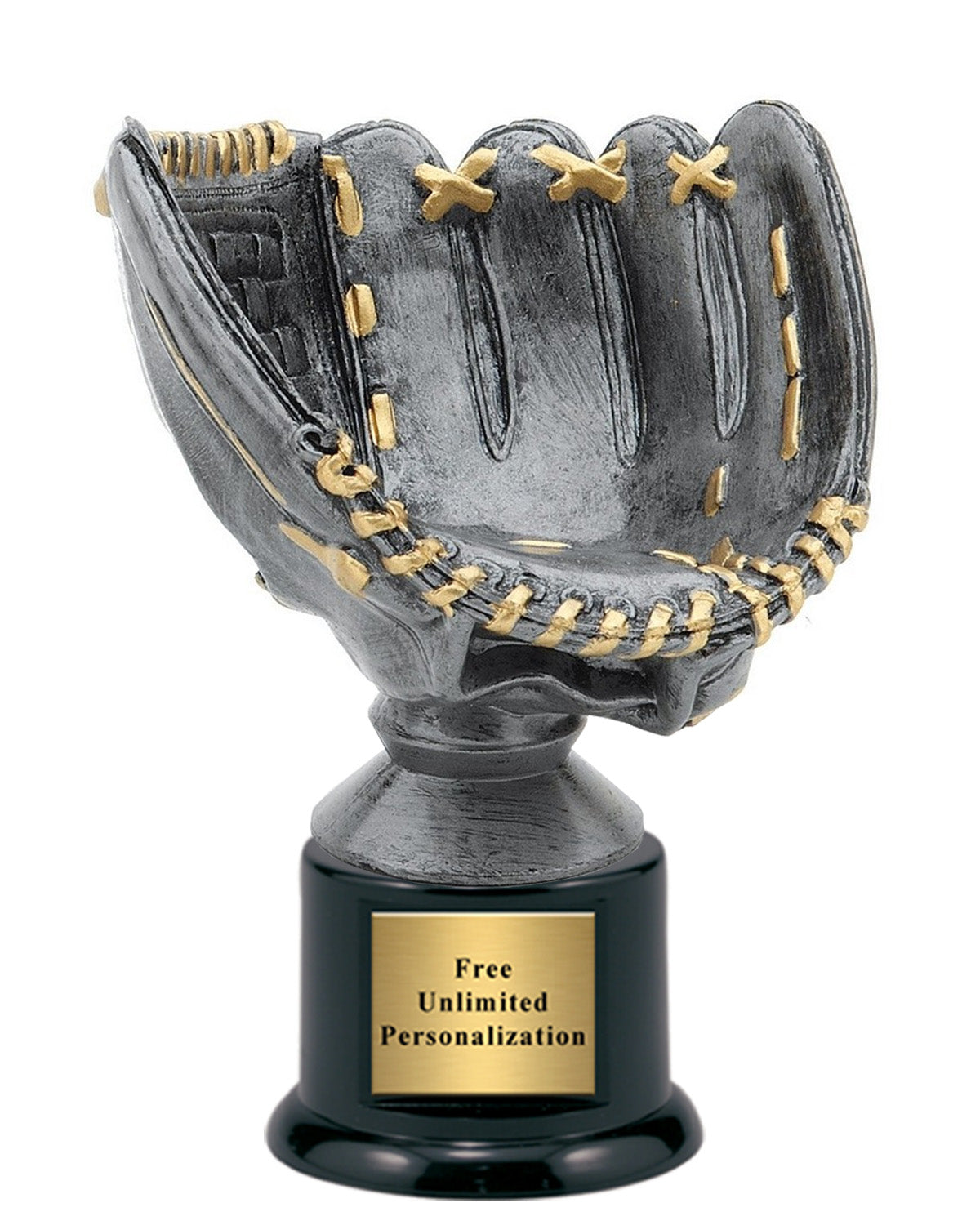 Silver Baseball Glove Trophy Medals Award