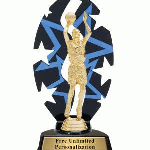 Star Backdrop Basketball Trophy Animated