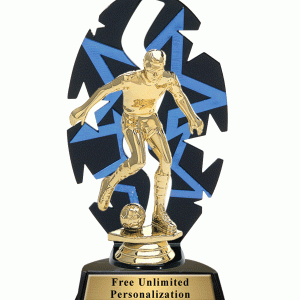 Star Backdrop Soccer Trophy Animated