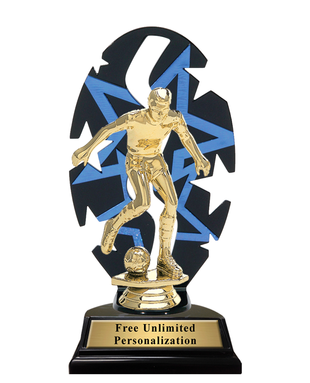 Star Backdrop Soccer Trophy - Medals Award SKU: 3393SCCR Medals Award 客製 - Medals Award Star Backdrop Soccer Trophy Animated