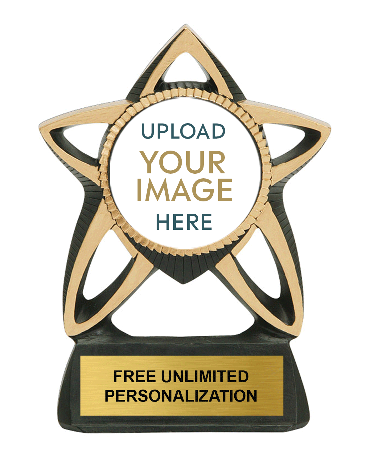 Star Resin Custom Insert Trophy - Medals Award SKU: 50066GS-CM Medals Award 客製 - Medals Award Star Resin Custom Insert Trophy