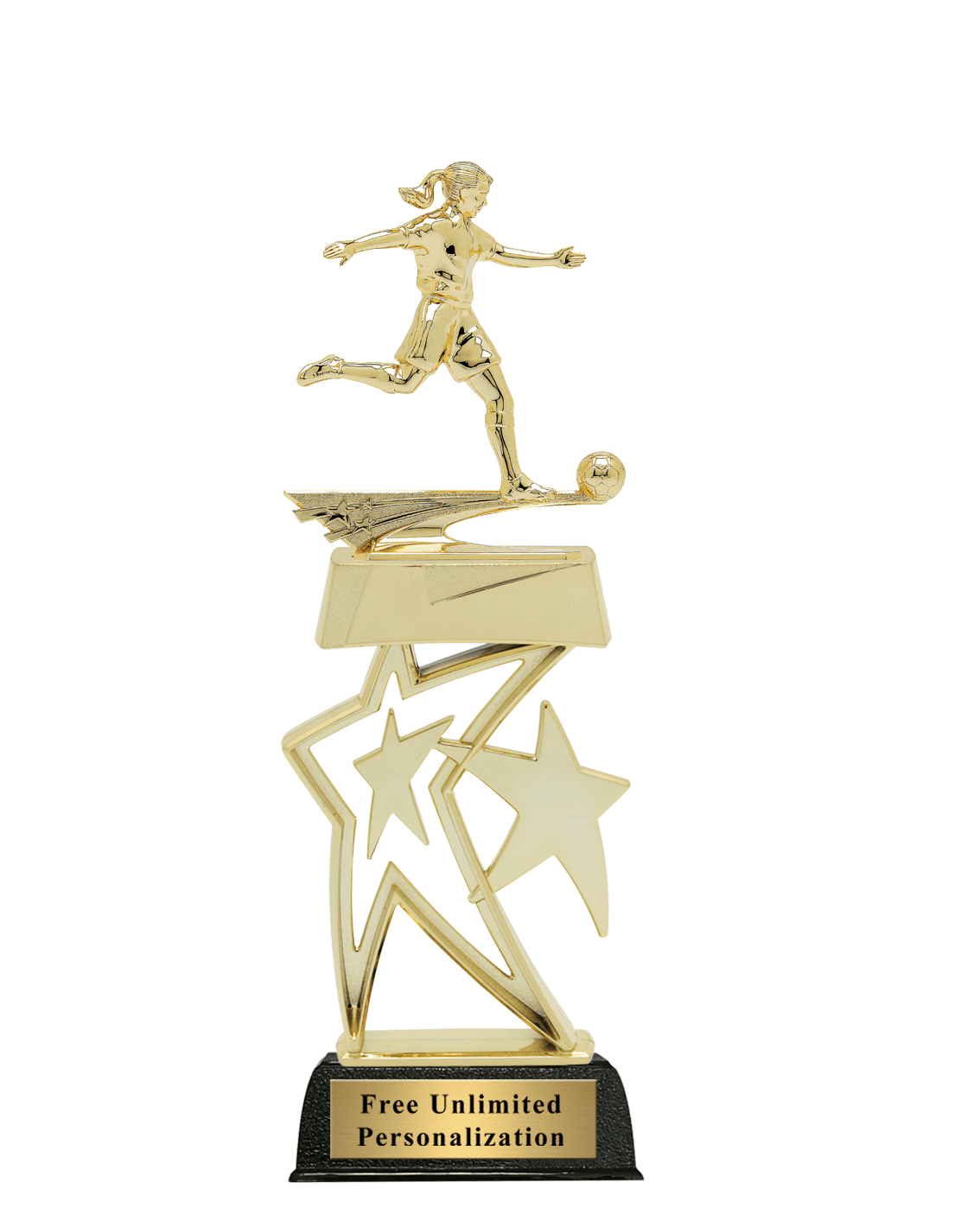 Trophée De Football Féminin 20 Cm – Personnalisable 3 Lignes – Neuf