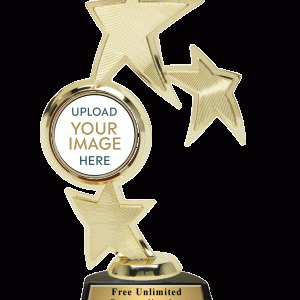 Triple Star Spin Custom Insert Trophy